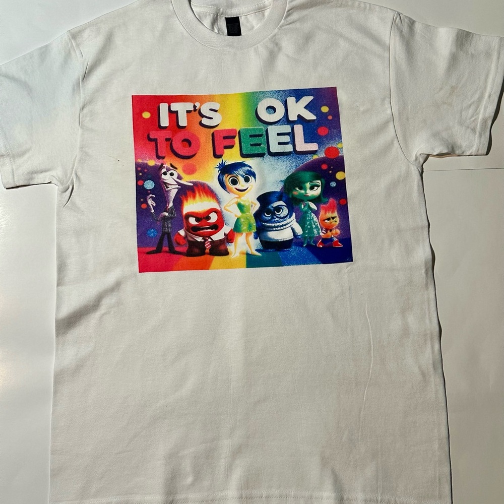 Men or Women Expressing Emotions Inside Out 'It's OK to Feel' DTF New W/O Tags